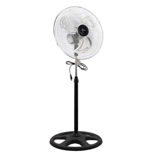 Impress - 18 Inch Hi-Speed Industrial Standing Fan - Chrome-Front_Standard 