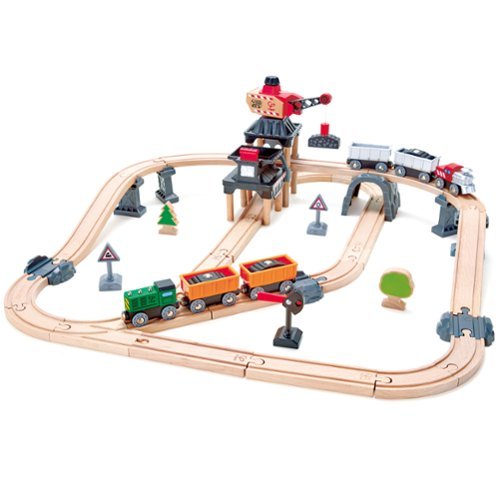 Hape - Hape: Mining Loader Set - 12pc Train Yard Playset, Wooden Toy, Ages 3+