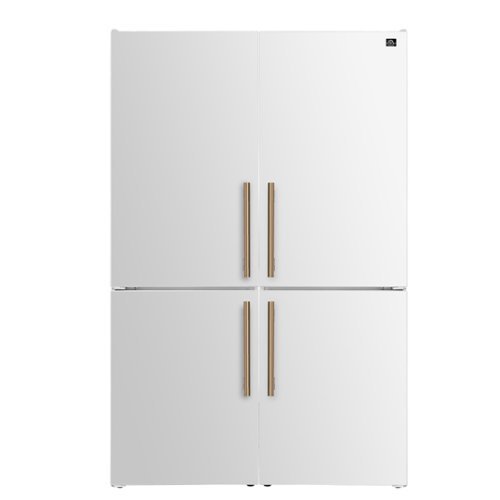 Forno Appliances - Custodia 20.6 Cu. Ft. 48" Counter-Depth Side-by-Side Refrigerator Pair with Ice Maker and Total No Frost - White