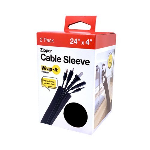 Wrap-It Storage Cable Sleeve - Black BUY ONLINE