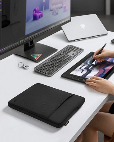 tomtoc Defender-A13 Premium 360° Protective Laptop Sleeve Bag for 13-inch New MacBook Air M4 A3240/M3/M2/M1, 13 MacBoook Pro - Black BUY ONLINE