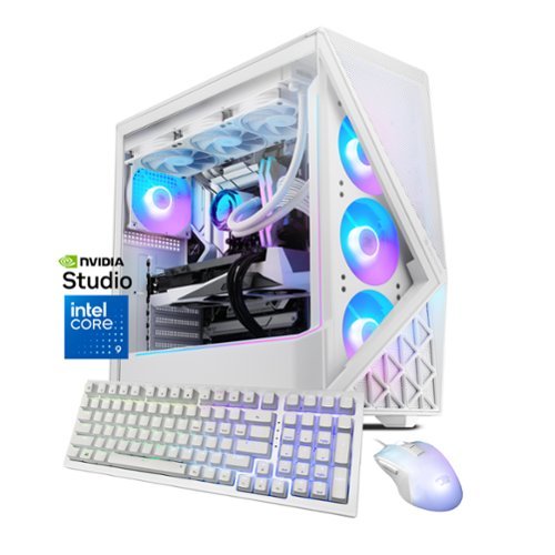 iBUYPOWER - Slate Gaming Desktop PC- Intel Core Ultra 9 285K,NVIDIA GeForce RTX 5070 12GB,32GB DDR5 RGB,2TB NVMe - White-Front_Standard 