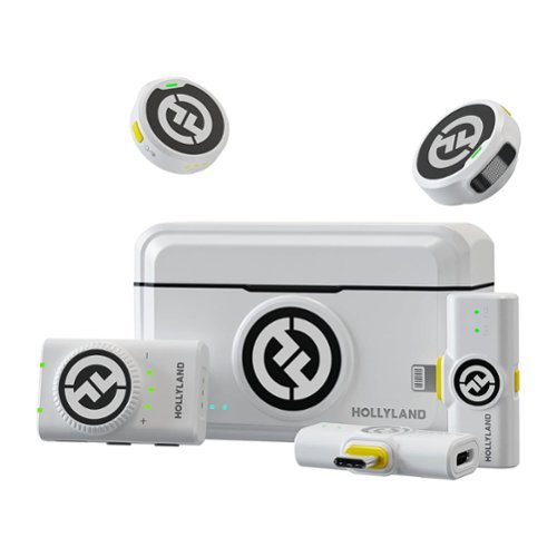 HOLLYLAND - LARK M2 DUO 2-Person Wireless Combo Microphone System (2.4 GHz, Ivory White) - White-Front_Standard 