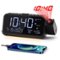 Dazzed Corner - Projection Alarm Clock, Digital Dual Loud Alarm Clocks - Black-Front_Standard