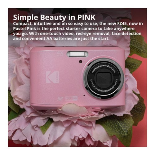 Kodak PixPro FZ45 Friendly Zoom 16MP Digital Camera (Pink) with SD