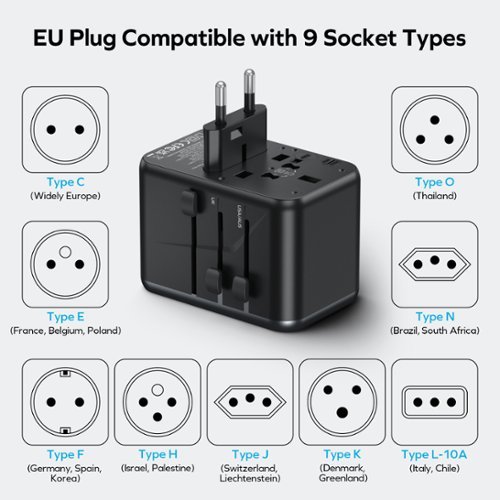 Momax 1-World 5-Port Travel Charger 35W - Titanium Gold SHOP ONLINE