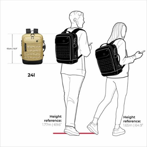 Swissdigital Design BERG L TSA-Friendly Backpack With USB Charging Port RFID Protection and Fits Up to 16″ Laptop - Dark Khaki BUY IN UK