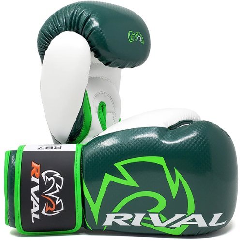 RIVAL - Boxing RB7 Fitness Plus Hook and Loop Bag Gloves - XS - Green/White-Front_Standard 