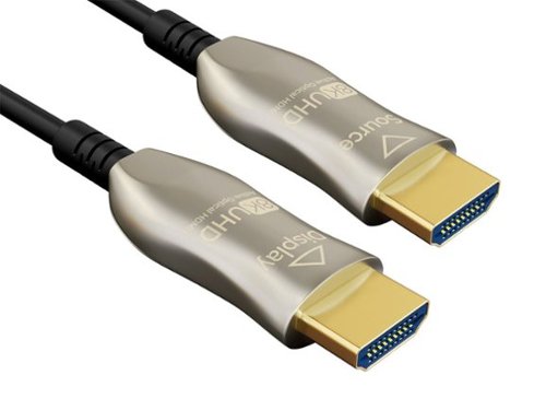 Sanoxy - 35ft HDMI 2.1 Fiber Optic Cable (AOC), Plenum Rated, UL, 8K@60Hz - Silver-Front_Standard 