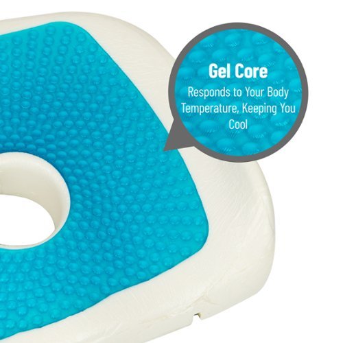 Mind Reader Office Chair Cushion, Ergonomic, Orthopedic, Portable, Car, Memory Foam, 18.25L x 14.25W x 2.75H - Blue WORLDWIDE DELIVERY