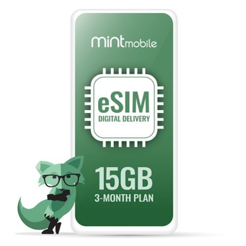 Mint Mobile - 3-Month 15GB eSIM Prepaid Plan (Digital Delivery) - Mint Green-Front_Standard