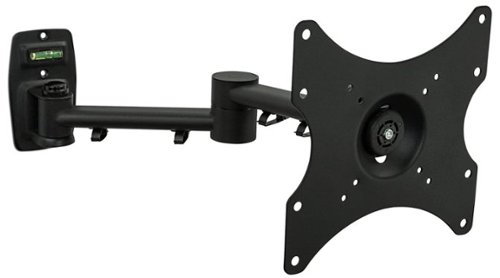 Mount-It! - Full Motion TV Wall Mount for 19–42" Screens, 360° Rotation, VESA 200x200, 44lb Capacity, Single-Stud Install - Black-Front_Standard 
