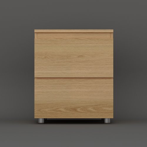 FUFU & GAGA - FUFU&GAGA 2 - Drawer Nightstand: Minimalist Bedroom Storage Solution - Wooden-Front_Standard 