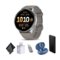 Garmin - Venu 4, 45mm, Advanced Health and Fitness GPS Smartwatch, Silver with Silver Gray Silicone Band - Silver - (2025)-Front_Standard