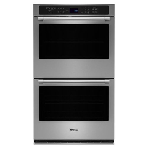 Maytag - 30-Inch Wide Double Wall Oven with EvenAir TRUE Convection System - 10.0 Cu. Ft - Fingerprint-Resistant Stainless Finish