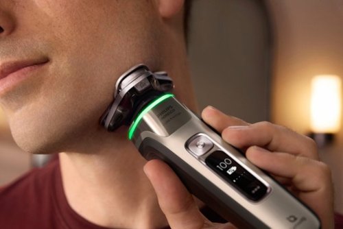 Philips Norelco  i9000 Prestige Rechargeable Wet & Dry Shaver with Charge Stand, Precision Trimmer and Premium Case - Chrome BUY IN EUROPE