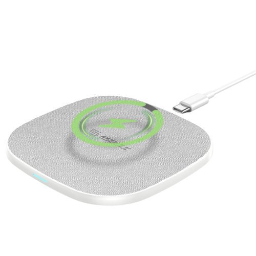  Esoulk - 15W Qi Slim Wireless Charger Pad with USB-C Cable for iPhone 17e 17 16 15 Samsung S26 S25 - White