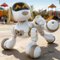 Ruko - 18011 Smart Robot Dog Toy for Kids, Interactive Puppy with Remote & Gesture Control,Gifts for boys and girls - White & Gold-Front_Standard