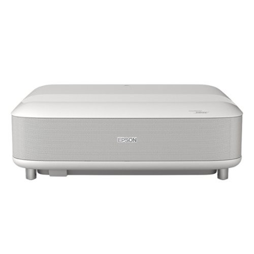 Epson - Lifestudio Grand 4K PRO-UHD Ultra Short Throw Smart Laser Projector with Sound by Bose Technology, 3LCD, HDR, Wireless - White-Front_Standard
