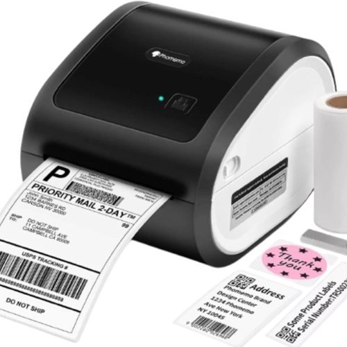 Stock Preferred - Bluetooth Thermal Shipping Label Printer – - Black-Front_Standard 