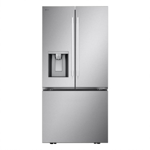 LG - Standard Depth MAX 24.5 Cu. Ft. Smart French Door Refrigerator with Dual Ice - Stainless Steel