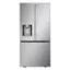 Front. LG - Standard Depth MAX 24.5 Cu. Ft. Smart French Door Refrigerator with Dual Ice - PrintProof Stainless Steel.