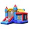 Costway - InflatableBounce House Castle Slide Bouncer Kids Shooting Net/Without Blower - Multicolor-Front_Standard