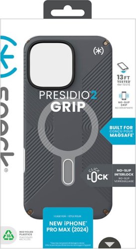 Speck Presidio2 Grip ClickLock Case with MagSafe for Apple iPhone 16 Pro Max - Charcoal Grey BUY IN AUSTRALIA