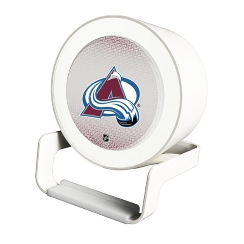 Keyscaper - Colorado Avalanche Linen Print Nightlight Charger & Bluetooth Speaker - White-Front_Standard 