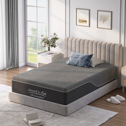 Ecooso - 10 Inch Twin, Medium Firm, Gel Memory Foam Mattress, Cooling, Washable Cover, Bed in a Box, CertiPUR-US - Gray-Front_Standard 