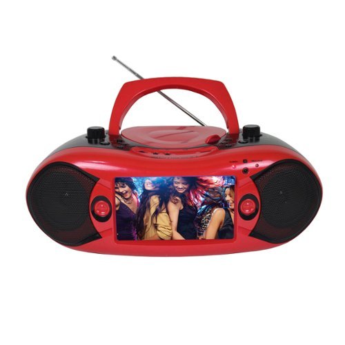 Emerson - 7” Bluetooth® TV & DVD Boombox with HD-INPUT & Stereo Speakers - Red-Front_Standard 