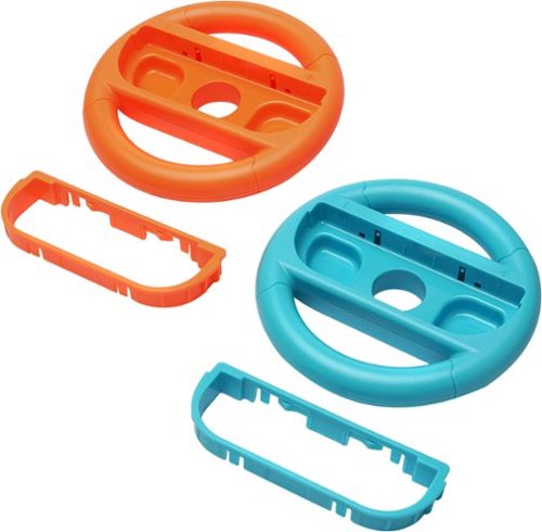 NEXT Universal Joy-Con 2 and Joy-Con Racing Wheel 2-Pack for Mario Kart and other racing games for Nintendo Switch 2 & Switch - Orange/Blue GLOBAL SHIPPING