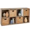 Best Choice Products - 8-Cube Bookshelf, 13.5in Display Storage System, Organizer w/ Removable Back Panels - Greige-Front_Standard