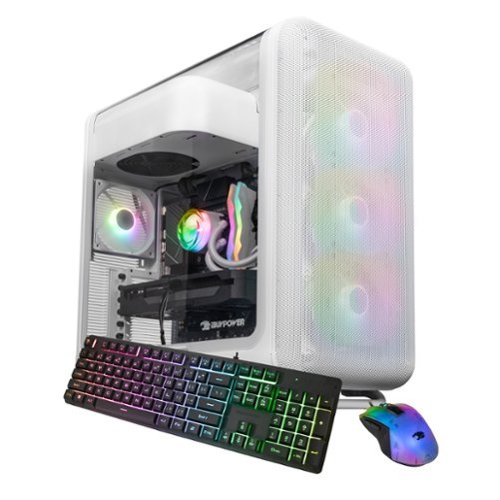 iBUYPOWER - X50 Gaming Desktop PC -Intel Core Ultra 9 285,NVIDIA GeForce RTX 5070 12GB,32GB DDR5 RGB RAM,1TB SSD＿X50WI9N5701 - White-Front_Standard 