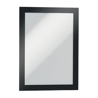 Durable - Duraframe Sign Holder, 5" x 8", Wall Mounted, 2/Pack (491301) - Black