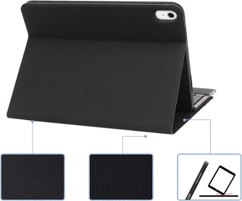 SaharaCase Navigate Series Keyboard Folio Case with Track Pad for Apple iPad 11'' (A16) and 10.9 (10th Gen) - Black GLOBAL SHIPPING