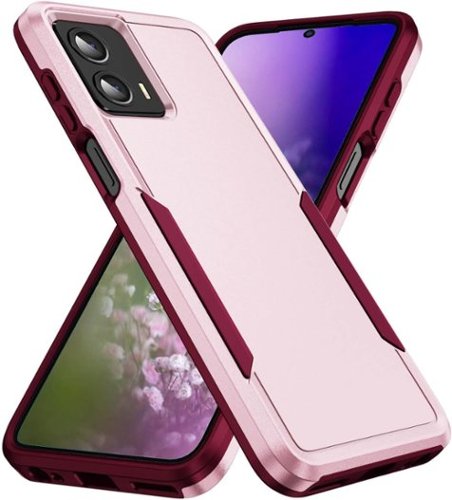 Entronix - Protective Case for Moto G Power 2024 - Dual-Layer Soft-Touch Design - Pink-Front_Standard 