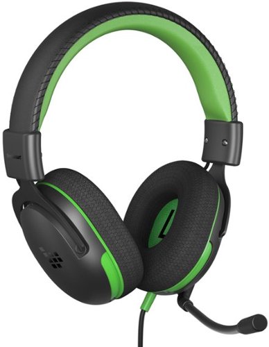 Tronsmart - Sounfii G10 Xbox Wired Video Gaming Headset with 3.5mm Connector, Flip-to-Mute Mic, Lightweight Steel, for Xbox - Black&Green