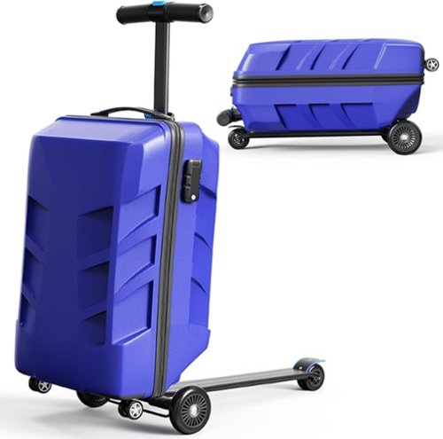 Circus Cirle - 21" 3-D Hardshell Scooter Suitcase for Kid & Adult - Dark Blue-Front_Standard 