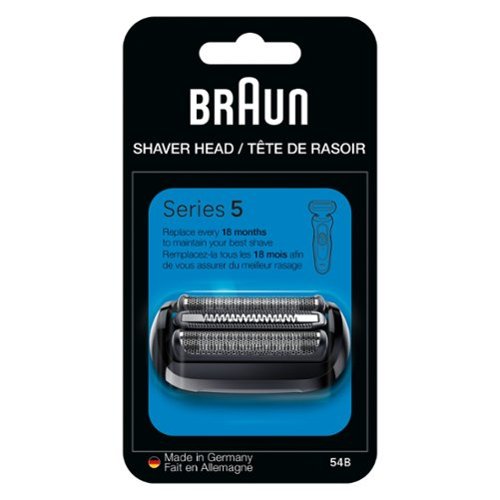 Braun Series 5 Electric Shaver 54B Replacement Head, Compatible with 5118s, 5120s and 5150cs Shavers - Silver WORLDWIDE DELIVERY