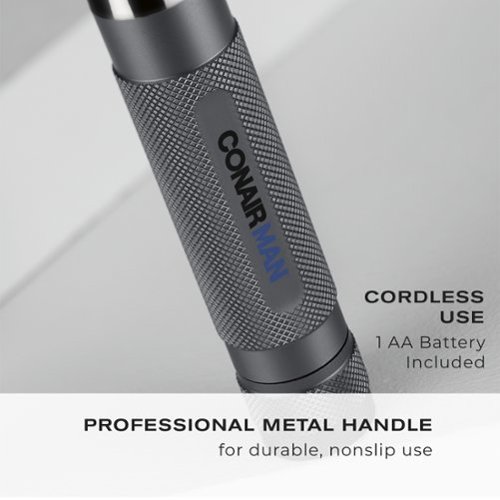 Conair Man Close Trim Precison Nose/Ear/Eyebrow Rechargeable Trimmer - Silver GLOBAL SHIPPING