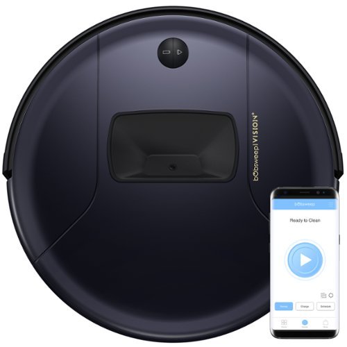 bObsweep - PetHair Vision PLUS Wi-Fi Connected Robot Vacuum & Mop - Blackberry-Front_Standard 