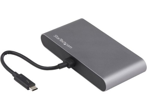 StarTech.com - Thunderbolt 3 Mini Dock - Dual 4K 60Hz DP, 2x USB-A, GbE, 28cm Cable - TB3 Multiport Adapter for Mac/Windows-Front_Standard 