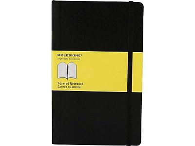 Moleskine - Professional Notebooks, 5" x 8.25", Quad, 120 Sheets, (701139) - Black