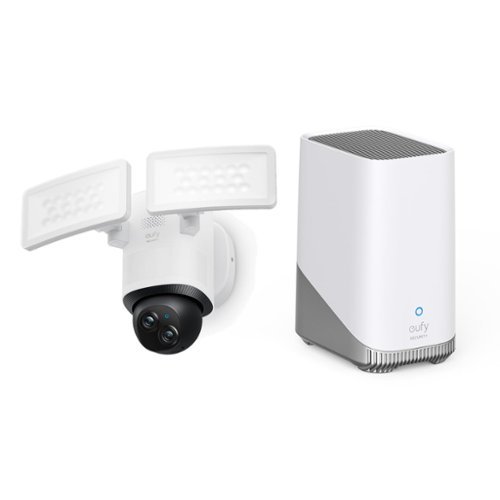 eufy - Floodlight Camera E340 With HomeBase S380 (HomeBase 3) - Black+White-Front_Standard 