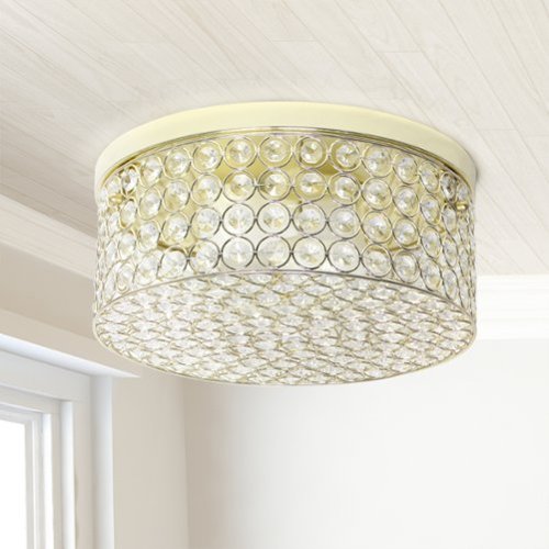 Lalia Home Glam 2 Light 12 Inch Round Flush Mount - Gold WORLDWIDE DELIVERY