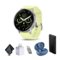Garmin - Venu 4, 45mm, Advanced Health and Fitness GPS Smartwatch, Silver with Citron Silicone Band - Silver - (2025)-Front_Standard