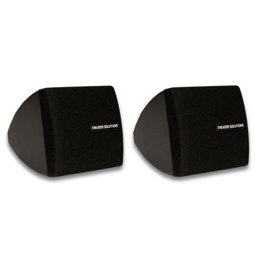 Theater Solutions by Goldwood - TS30B Mountable Indoor Speakers Bookshelf Pair - Black-Front_Standard 