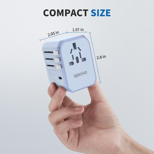 Epicka Universal Travel Adapter with 3 USB-C and 2 USB-A Ports Charger for USA EU UK AUS (TA-105C) - Blue WHERE TO BUY