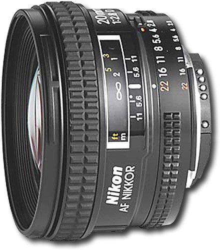 Nikon - AF Nikkor 20mm f/2.8D Wide-Angle Lens - Black